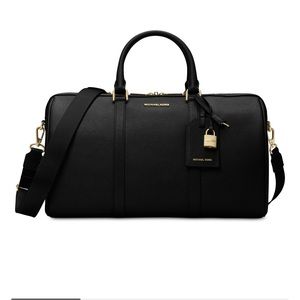 Never been used Michael Kors black leather weekender